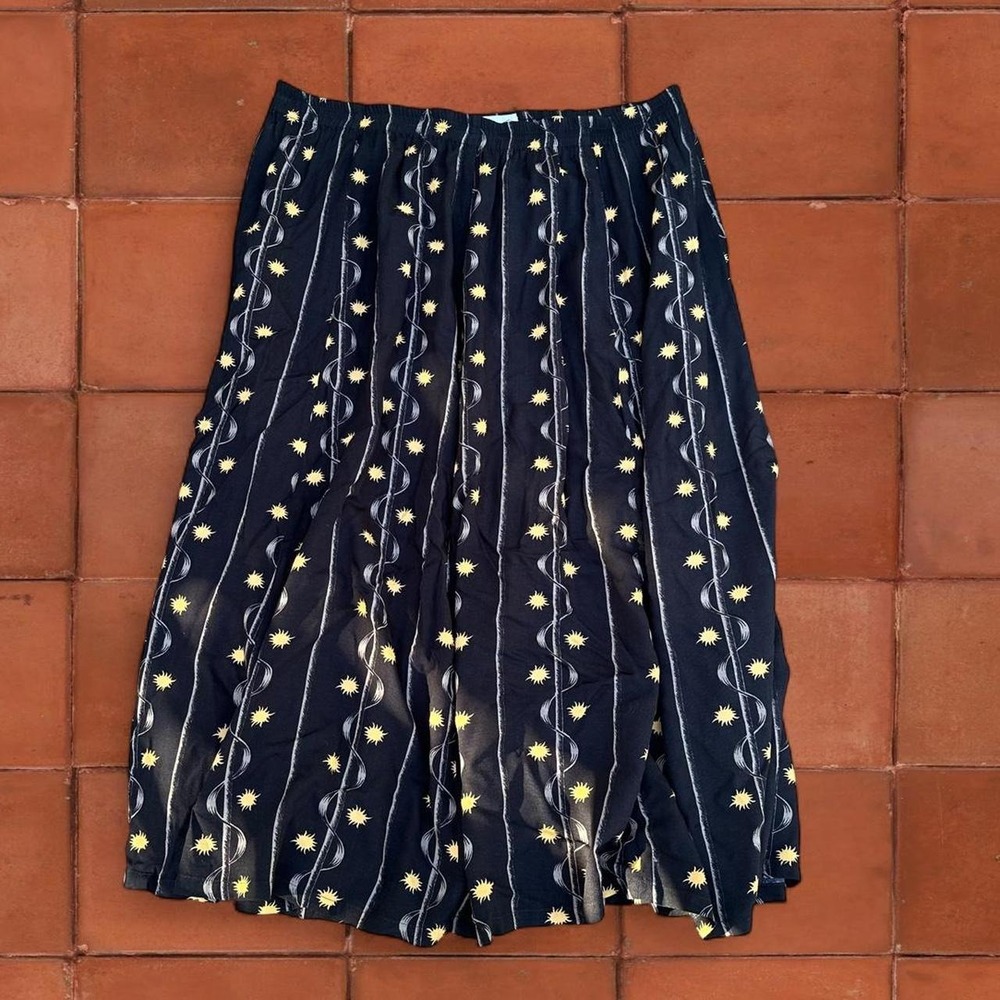 Rare We Be Bop Plus Size Celestial Whimsigoth Vintage 90s Maxi Skirt- Size 1X